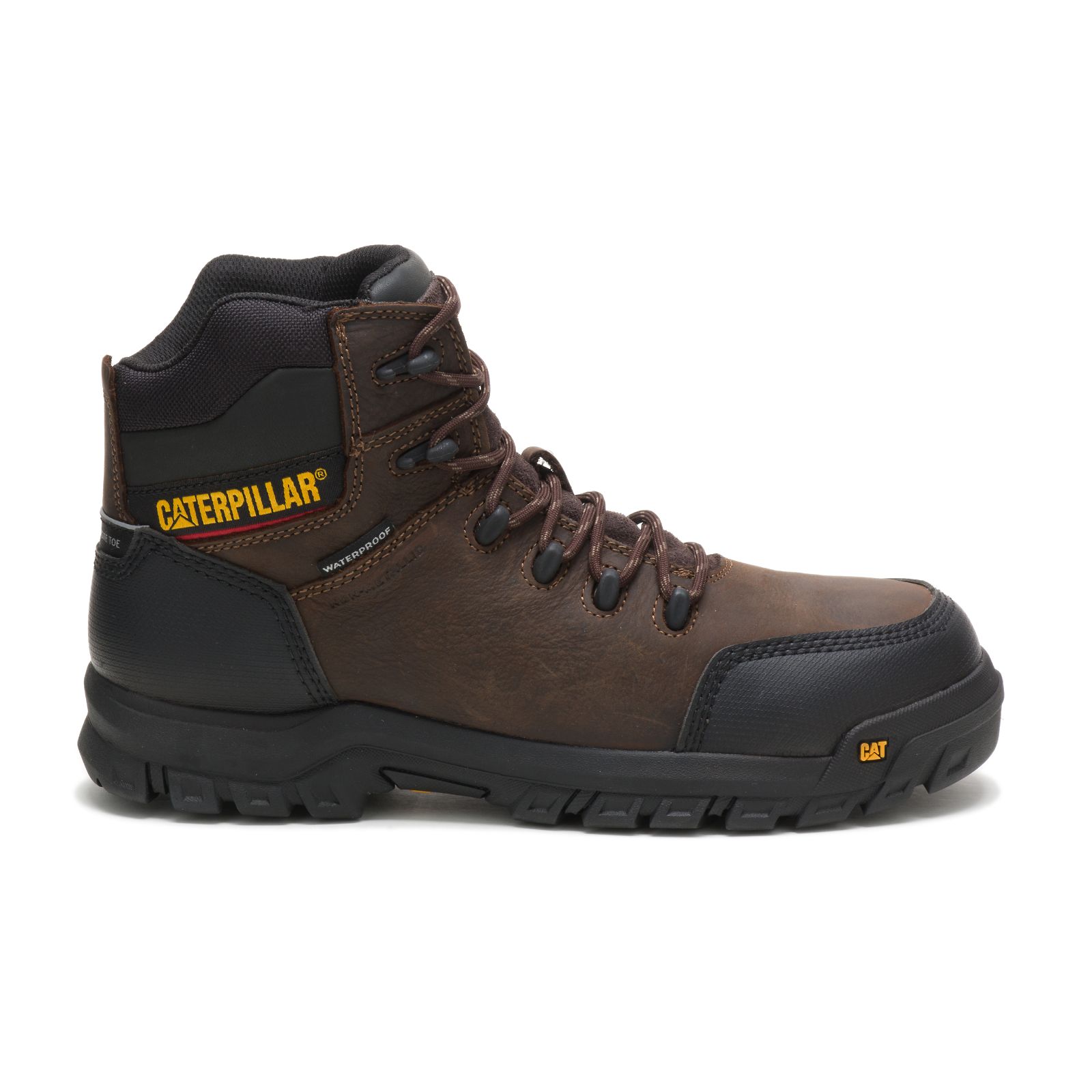 Caterpillar Men's Resorption Waterproof Composite Toe Work Boots Brown CAT-29763